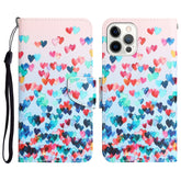 Colored Drawing Leather Phone Case, For iPhone 14 Pro Max